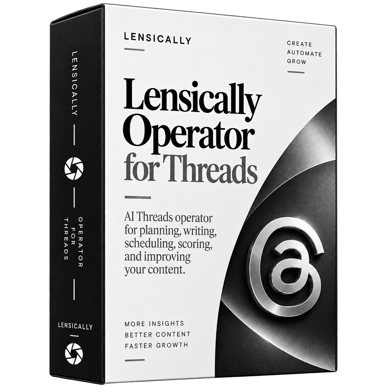 Lensically Operator for Threads product box